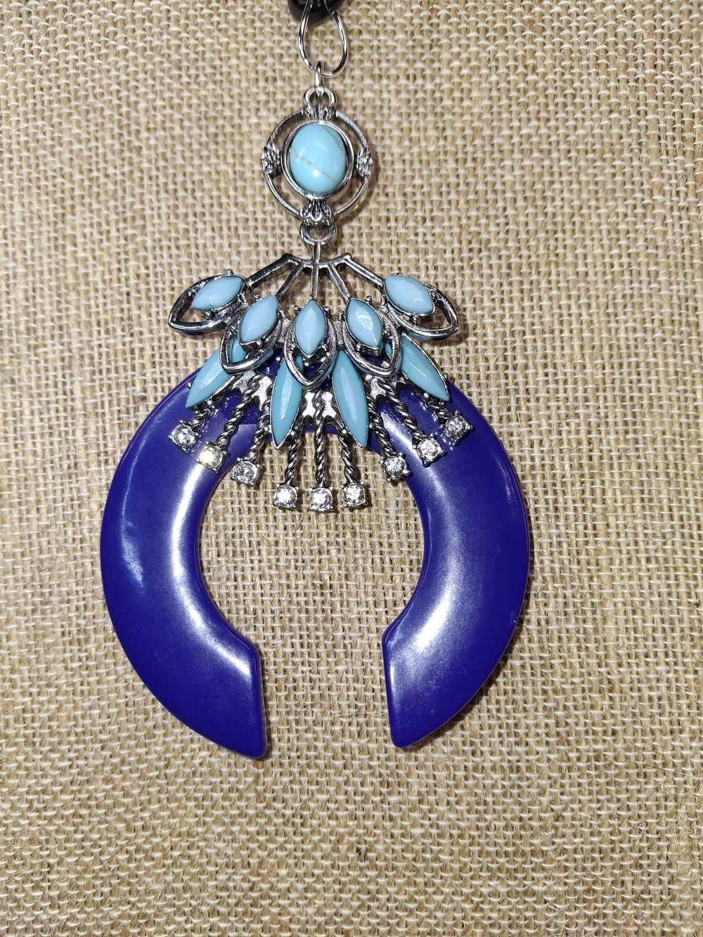 Turquoise and Blue Statement Pendant